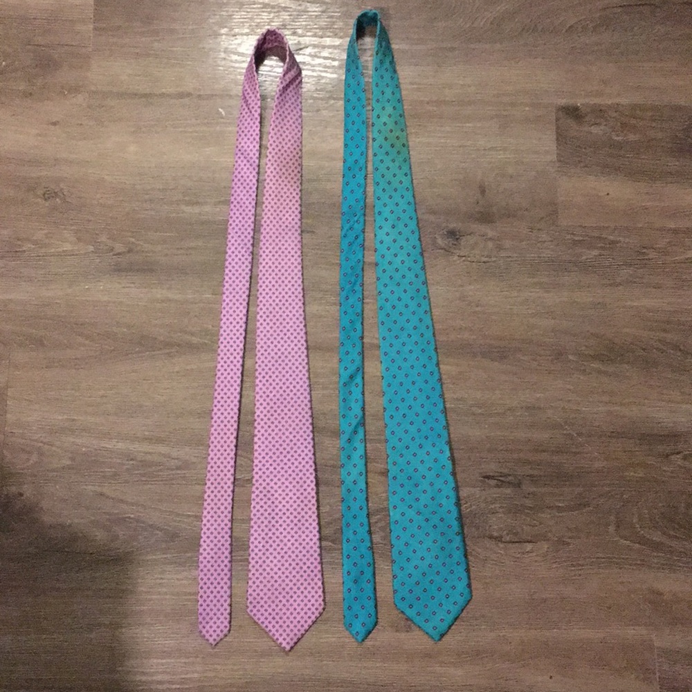 TWO SILK CHRISTIAN DIOR CLASSIC WIDTH TIES